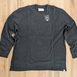 NWT Bearbottom Vintage Thermal LS Crew Waffle Shirt Black XXL